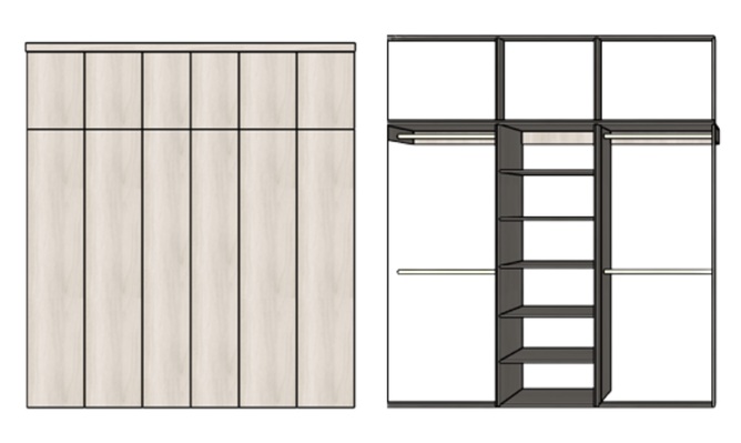 CLOSET CON PUERTAS M6