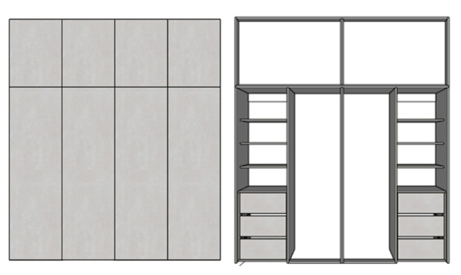 CLOSET CON PUERTAS M7