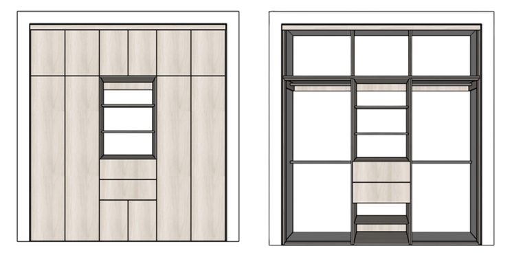 CLOSETS CON PUERTA M8