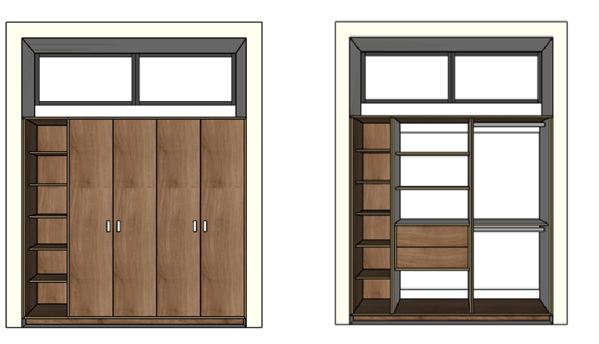 CLOSET CON PUERTAS M18
